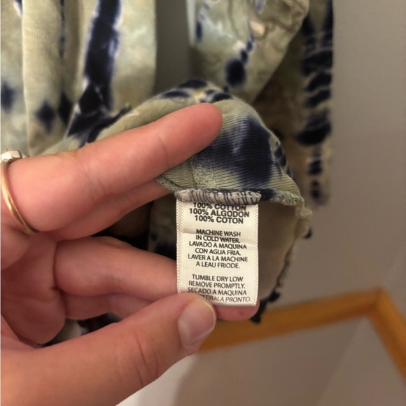 Vintage Glima 90's Y2K Blue Green Tie-Dye Long Sleeve Small 4 - Picture 6 of 7